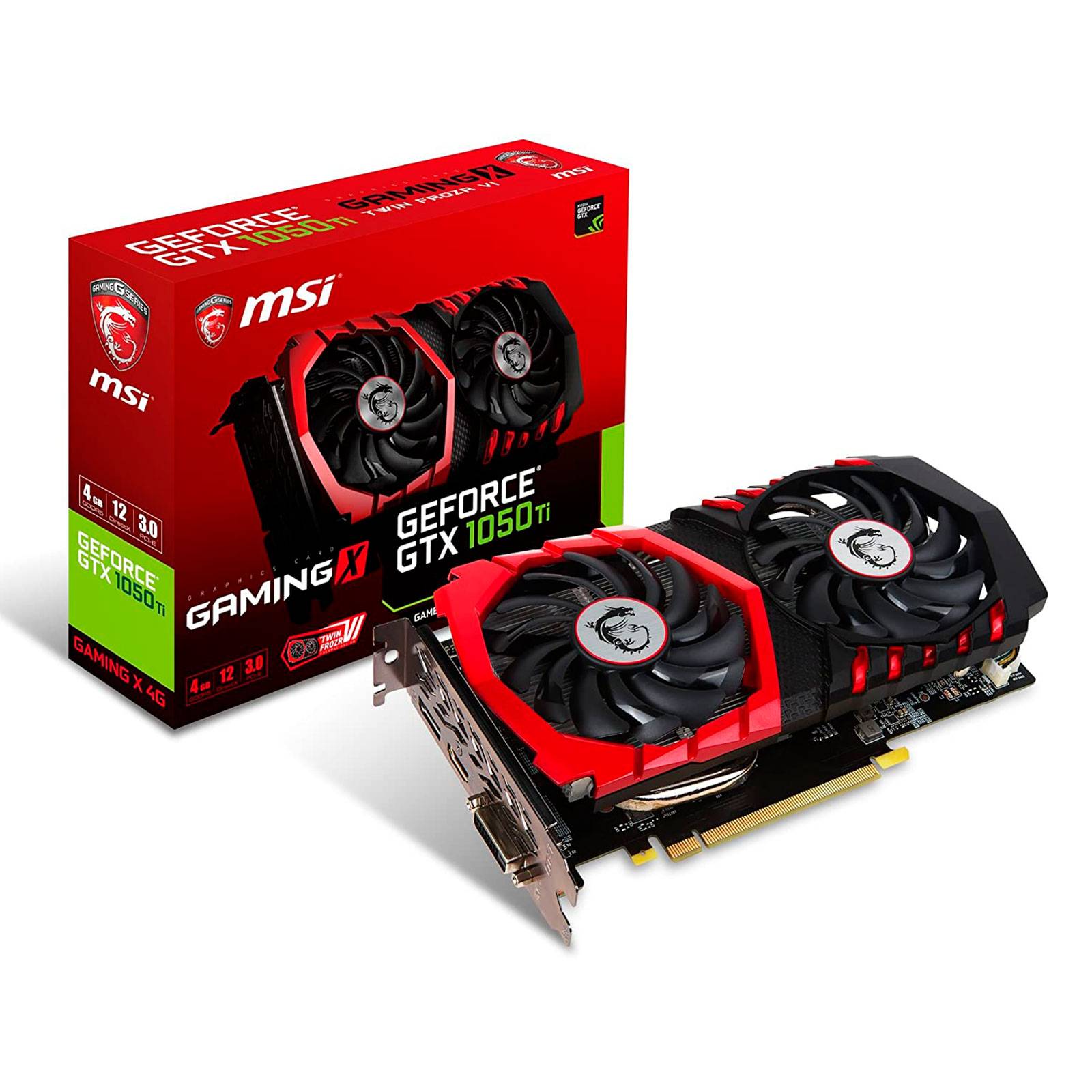 TARJETA DE VIDEO MSI GTX 1050 TI GAMING X NVIDIA 4GB GDDR5 HDMI DP DVI ...