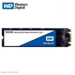 DISCO SOLIDO WESTERN DIGITAL BLUE, 250GB, M.2 2280, SATA 6.0 GBPS, 3D NAND. VELOCIDAD DE ESCRITURA 525 MBPS